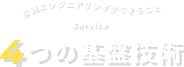 ４つの基盤技術 Service 写測エンジニアリングができること